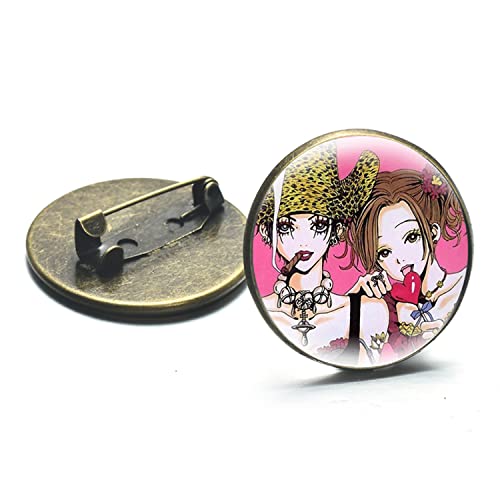 Nana Anime Brosche Pins Badge Accessoires für Kleidung Rucksack Dekoration Cabochon Glas Metall Mode Damen Herren Schmuck Geschenke von YBRAG