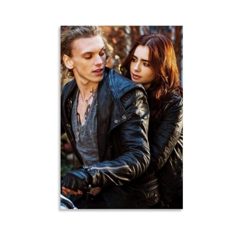 The Mortal Instruments City of Bones Movie Cast Poster Dekorative Malerei Leinwand Wandkunst Wohnzimmer Poster Schlafzimmer Malerei,Wandkunst Bilddruck Moderne Familienzimmer Dekor 20x30inch(50x75cm) von YBRAVO