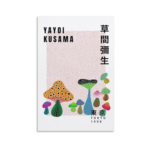 YBRAVO Flower Art Yayoi Kusama Poster Dekorative Malerei Leinwand Wandkunst Wohnzimmer Poster Schlafzimmer Malerei,Wandkunst Bilddruck Moderne Familienzimmer Dekor 20x30inch(50x75cm) von YBRAVO