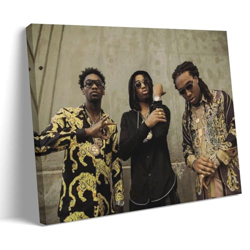 YBRAVO Migos Art Hip Hop Poster Dekorative Malerei Leinwand Wandkunst Wohnzimmer Poster Schlafzimmer Malerei,Wandkunst Bilddruck Moderne Familienzimmer Dekor 12x18inch(30x45cm) von YBRAVO