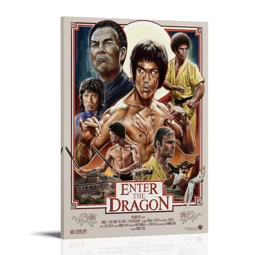 YBRAVO Movie Bruce Lee Poster Dekorative Malerei Leinwand Wandkunst Wohnzimmer Poster Schlafzimmer Malerei,Wandkunst Bilddruck Moderne Familienzimmer Dekor 12x18inch(30x45cm) von YBRAVO