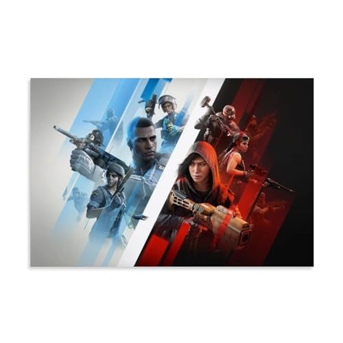 YBRAVO Rainbow Six Siege Poster Dekorative Malerei Leinwand Wandkunst Wohnzimmer Poster Schlafzimmer Malerei,Wandkunst Bilddruck Moderne Familienzimmer Dekor 20x30inch(50x75cm) von YBRAVO