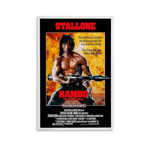 YBRAVO Rambo First Blood Poster Dekorative Malerei Leinwand Wandkunst Wohnzimmer Poster Schlafzimmer Malerei,Wandkunst Bilddruck Moderne Familienzimmer Dekor 20x30inch(50x75cm) von YBRAVO