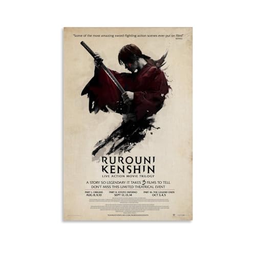 YBRAVO Rurouni Kenshin Legend End Poster Dekorative Malerei Leinwand Wandkunst Wohnzimmer Poster Schlafzimmer Malerei,Wandkunst Bilddruck Moderne Familienzimmer Dekor 24x36inch(60x90cm) von YBRAVO