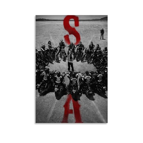 YBRAVO Sons of Anarchy TV Poster Dekorative Malerei Leinwand Wandkunst Wohnzimmer Poster Schlafzimmer Malerei,Wandkunst Bilddruck Moderne Familienzimmer Dekor 20x30inch(50x75cm) von YBRAVO