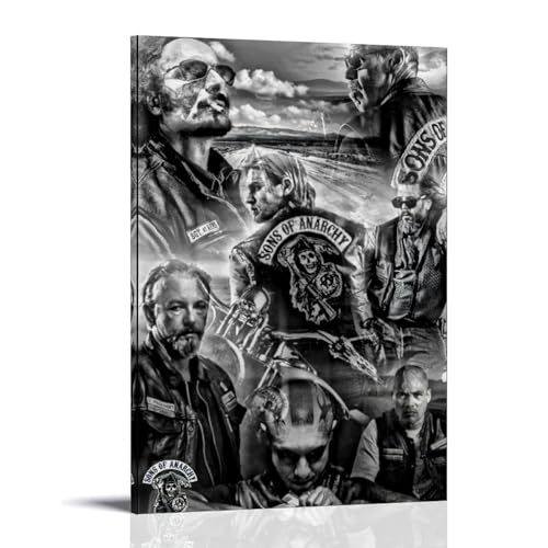 YBRAVO Sons of Anarchy TV Series Poster Dekorative Malerei Leinwand Wandkunst Wohnzimmer Poster Schlafzimmer Malerei,Wandkunst Bilddruck Moderne Familienzimmer Dekor 08x12inch(20x30cm) von YBRAVO