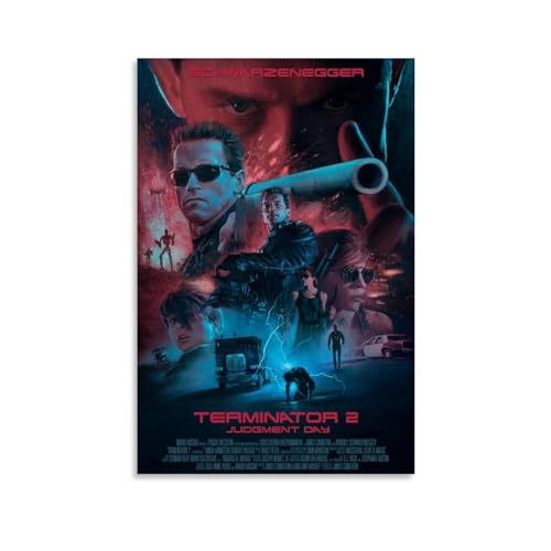 YBRAVO Terminator 2 Movie Poster Dekorative Malerei Leinwand Wandkunst Wohnzimmer Poster Schlafzimmer Malerei,Wandkunst Bilddruck Moderne Familienzimmer Dekor 20x30inch(50x75cm) von YBRAVO