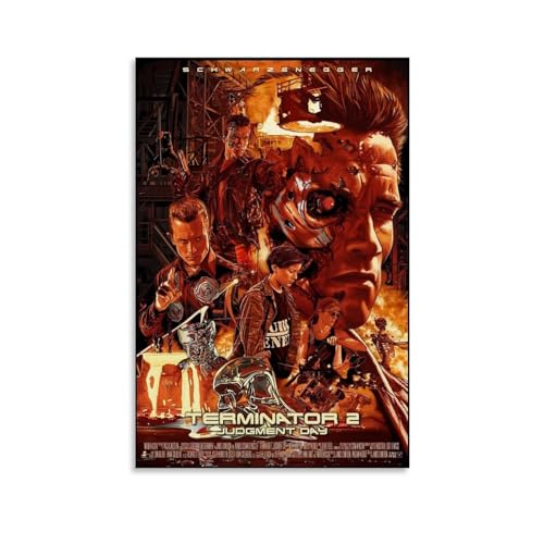 YBRAVO Terminator 2 Movie Poster Dekorative Malerei Leinwand Wandkunst Wohnzimmer Poster Schlafzimmer Malerei,Wandkunst Bilddruck Moderne Familienzimmer Dekor 24x36inch(60x90cm) von YBRAVO