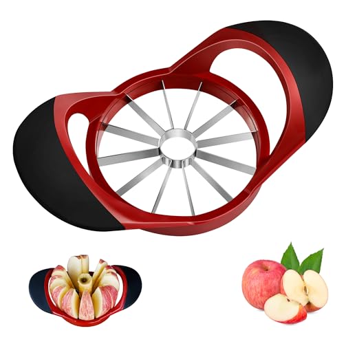 YC Kitchen Apfelschneider, Apfelentkerner aus Edelstahl - Werkzeug mit 12 superscharfen Klingen, leichter Apfelschneider und -entkerner mit rutschfestem Griff von YC Kitchen