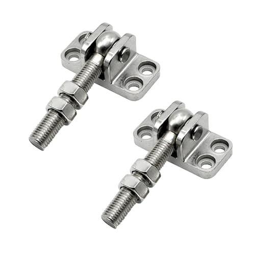 2er Set Einstellbares Torscharnier, M16 Torangel Schwerlast Anschraubplatte Scharniere Edelstahl Torband Traglast 200 KG für Gartentor Hoftor Zauntor (M16×112mm) von YCBTREE