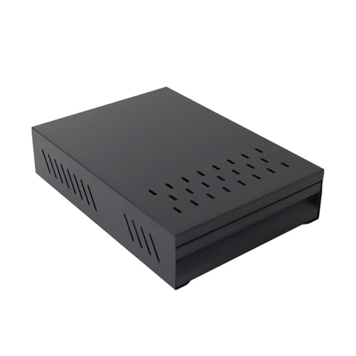 Espresso Abklopfbehälter mit Schublade – Edelstahl Knock Box mit Gummistange & Anti-Rutsch-Füßen, Sudschublade für Siebträgermaschine (Schwarz, Klein) von YCBTREE