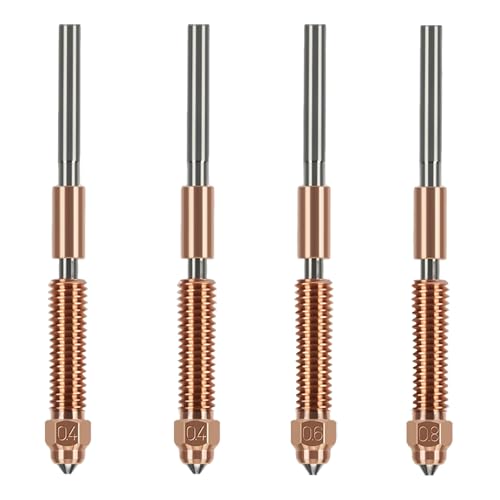 Quick-Swap Nozzle Kit für K1C Ender 3 V3 K1MAX, 3D Drucker Düse Kit 0.4mm 0.6mm 0.8mm Kupferlegierung und Gehärtete Stahldüse Hochflussdruck Kompatibel mit K1C Ender 3 V3 K1MAX Drucker (K1) von YCBTREE