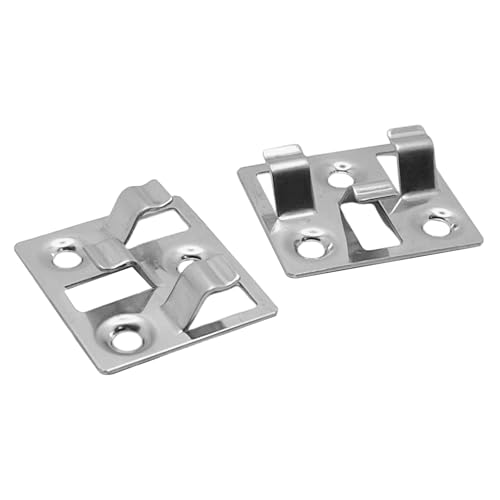 WPC Terrassendielen Clips,100 Stück Edelstahl Terrassenclips Terrassenbefestigung Stahl Clips Versteckte Abstandhalter für WPC BPC Terrassendielen (Silber, Spalt 3mm Höhe 8mm(Type B)) von YCBTREE