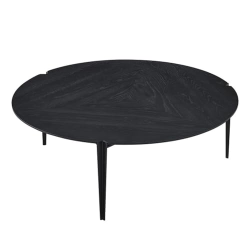 Beistelltisch Bank B&B Retro Nordic Teetisch Kleiner Teetisch Kleine Wohnung Massivholz Wohnzimmer Runder Tisch Wohnzimmer Wohnzimmertisch(90cm) von YCCHAH