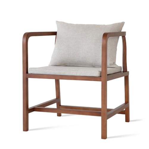 Büromöbel Stabiler Holz-Küchenstuhl Gepolsterter Lesestuhl Home Bürostuhl mit Kissen Farbe: Nussbaum Farbe, Holzfarbe und Schwarz Bürostühle Für Home Offics(A) von YCCHAH