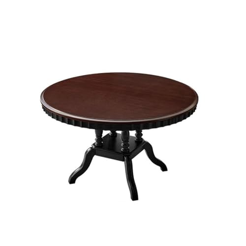 Esstisch Runde Mittelalterliche Moderne Esstisch Tab Aus Massivholz, Retro-Stil, Esstisch Für Zuhause Oder In Einem Restaurant Wohnzimmertisch(A:120CM*120CM*75CM) von YCCHAH