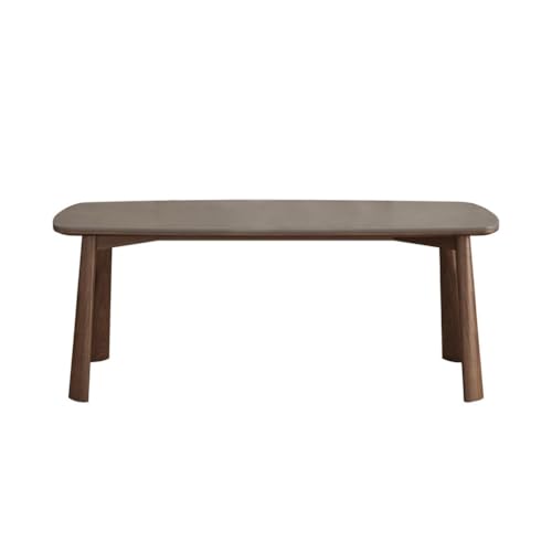 Esszimmertisch Haushaltsgraue Massivholz Esstisch Mit Steinplatte Einzelne Lerntisch Teetisch Wohnzimmer Tisch(A:140CM*80CM*75CM) von YCCHAH