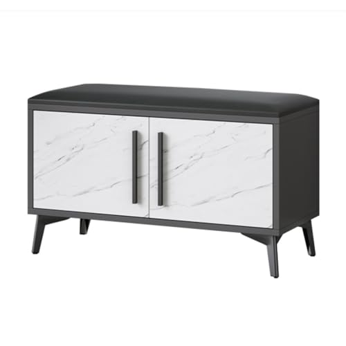 Fußhocker Schuhwechselhocker Haustür Schuhschrank Man Kann Sitzen Weiche Tasche Tragen Schuhhocker Haushaltshocker Einfach Und Modern Eingangsbank(M 80cm) von YCCHAH