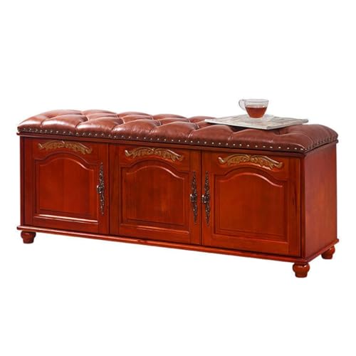 Fußhocker zum Wechseln von Holzschuhen, Schuhschrank, Türwechsel, multifunktionaler Hocker, mehrschichtiger Schuhschrank (C,M 120 cm) von YCCHAH