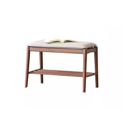 Fußhocker zum Wechseln von Schuhen, Walnuss, Schwarz, gepolstertes Aufbewahrungsregal, Bank aus Massivholz, ideal für Eingang, Schlafzimmer, Wohnzimmer, Flur, Eingangsbank Fußhocker zum Wechseln von Schuhen, Walnuss, Schwarz, gepolstertes Aufbewahrungsregal, Bank aus Massivholz, ideal für Eingang, Schlafzimmer, Wohnzimmer, Flur, Eingangsbank von YCCHAH