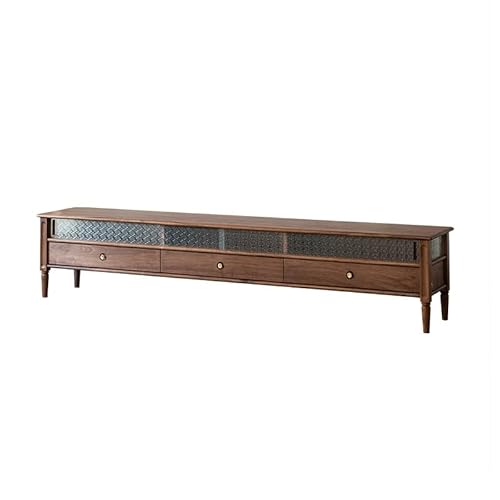 Moderne TV-Ständer Walnuss-TV-Schrank, Wohnzimmer, Zuhause, kleine Wohnung, Massivholzboden, Entertainment-Center, geeignet for Hotel, Kabarett, Villa TV-Schrank Fürs Wohnzimmer(180*40*45CM) von YCCHAH
