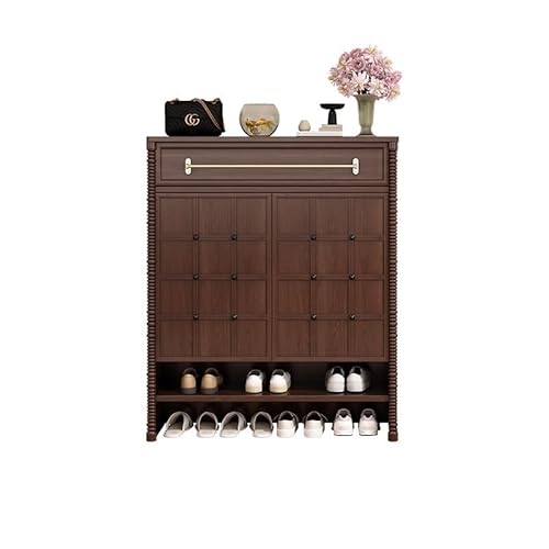 Schuhschrank 70x36x115cm Retro-Aufbewahrungstisch aus Massivholz for den Eingangsbereich, Aufbewahrungsmöbel for das Wohnzimmer zu Hause, Wandaufbewahrungsschrank for den Eingangsbereich Schuhschrank von YCCHAH