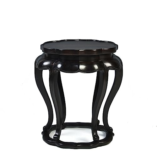 YCCHAH Bonsai-Basis für Holzvase aus Holz, handgeschnitzter runder Aussteller, Teekanne, seltsamer Stein, Bonsai, Buddha-Statue, Standfuß für Holzvase (A) von YCCHAH