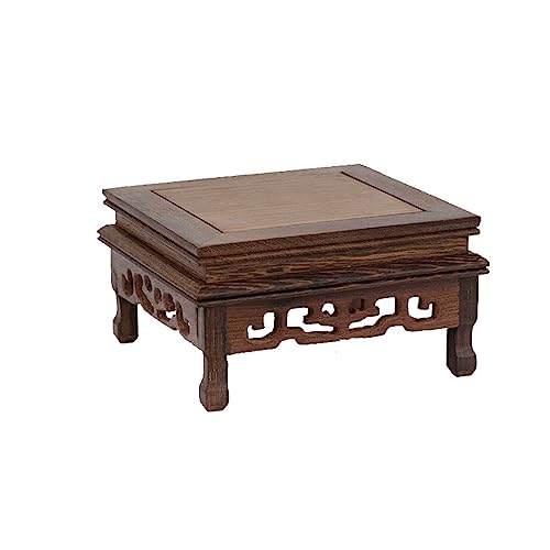YCCHAH Bonsai-Ständer Holzbasis Basis für Bonsai Vase für Topfpflanzen Ständer für Buddha Statue Dekoration Display Basis Haus Garten Dekoration für Büro Vase Basis aus Holz (B) von YCCHAH