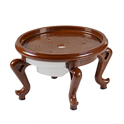 YCCHAH Bonsai Ständer Verdickter Mini Blumentopf Wassertablett Basis Kleiner Blumentopf Kreatives Tablett Topfboden Holz Topfboden (L) von YCCHAH