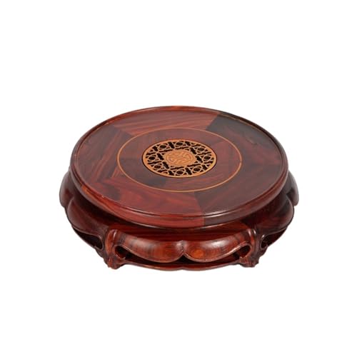 YCCHAH Bonsai-Vasenständer mit Sockel aus massivem Holz, geschnitzt aus Mahagoni, Buddha-Statue, Topfdekoration, drehbarer Ständer für Blumentöpfe aus Holz YCCHAH Bonsai-Vasenständer mit Sockel aus massivem Holz, geschnitzt aus Mahagoni, Buddha-Statue, Topfdekoration, drehbarer Ständer für Blumentöpfe aus Holz von YCCHAH