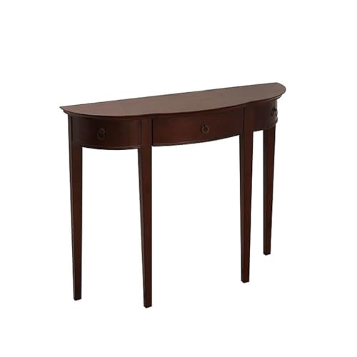 YCCHAH Eingangsmöbel Konsole aus Massivholz für Flur, kleine halbrunde Konsole sehr schmal Wohnzimmermöbel von YCCHAH