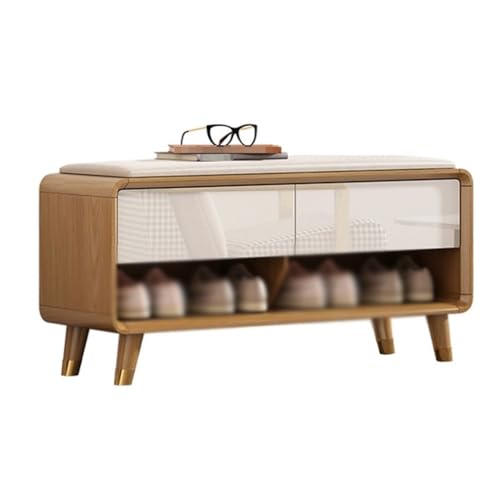 YCCHAH Fußhocker, Schuhschrank zur Aufbewahrung und Aufbewahrung von Schuhen, integrierter Hocker zum Wechseln von Schuhen, Kissen für die Haustür (M 80 cm) von YCCHAH