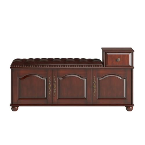 YCCHAH Fußhocker, sitzender Schuhwechselhocker, Schuhschrank, lange Hocker, mit Schuhhocker, der die Tür betretet, Sitzhocker, Eingangsbank (B,M 120 cm) von YCCHAH