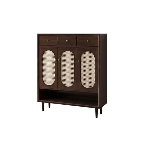 YCCHAH Schuhschrank 100cm Vintage Massivholz-Haushalts-Schuhorganisator, Eingangs-Schuhlagermöbel, geeignet für Wohnzimmer, Diele, Schlafzimmer etc Schuhschrank von YCCHAH