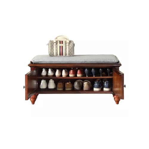 YCCHAH Schuhwechselhocker 80x40x46cm Massivholz-Schuhbank for den Eingangsbereich, niedriger Schuhschrank mit Stauraum am Eingang, Verandamöbel Eingangshocker YCCHAH Schuhwechselhocker 80x40x46cm Massivholz-Schuhbank for den Eingangsbereich, niedriger Schuhschrank mit Stauraum am Eingang, Verandamöbel Eingangshocker von YCCHAH