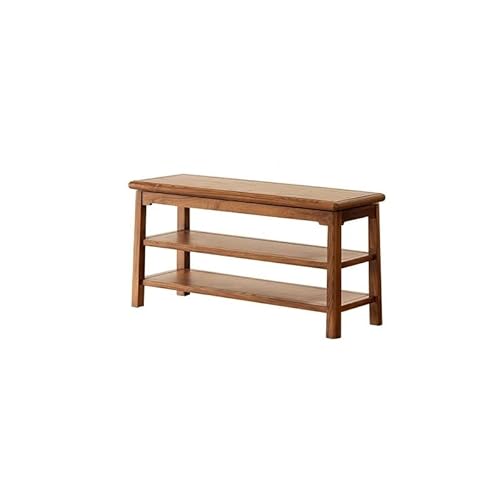 YCCHAH Schuhwechselhocker Schuhbank aus Holz for den Eingangsbereich, Tür, Haushalt, mehrschichtiges Schuhregal, Wohnzimmer, Veranda, Schuhbank Eingangshocker(B-90x32x45.7cm) von YCCHAH