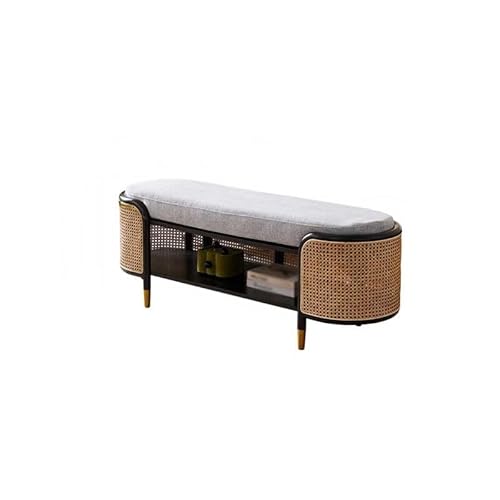 YCCHAH Schuhwechselhocker Schuhwechselbank mit Stauraum, rechteckige Nachttischbank for Schlafzimmer mit Rattan-Nachttischbank Eingangshocker YCCHAH Schuhwechselhocker Schuhwechselbank mit Stauraum, rechteckige Nachttischbank for Schlafzimmer mit Rattan-Nachttischbank Eingangshocker von YCCHAH