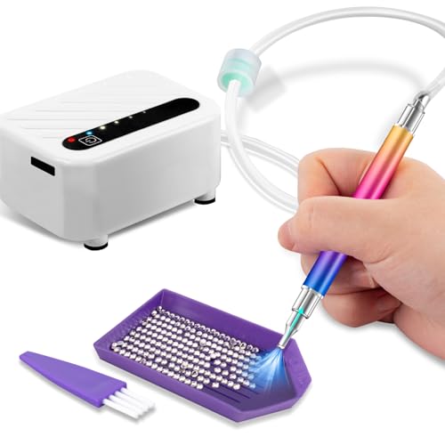 YCCOKJJ Diamond Painting Zubehör Set, Vakuum-Pumpe Diamant Painting Stift Kit, Wiederaufladbar Kabellos Diamant Painting Stift Werkzeuge für Diamond Painting zum Befüllen von YCCOKJJ