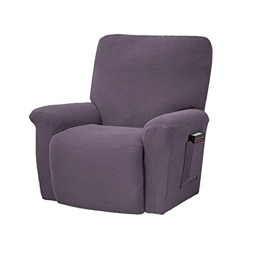 YCDZSW Relaxing Chair Stretch Cover for Recliner Chair, Jacquard Armchair Cover, Armchair Protector for TV Chair, Lounger, Armchair (Grau Violett) von YCDZSW