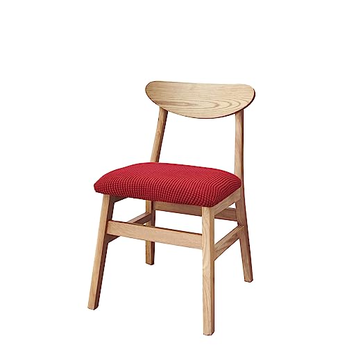 YCDZSW Stuhlbezug Sitzfläche, Stretch Bezug für Stühle Sitzbezüge für Esszimmerstühle Abwaschbar Schonbezug Stuhl Hussen (Rot,1er Set) von YCDZSW