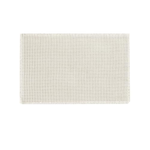 YCDZSW Super Saugfähig ultraweiche Fußmatte, Waffel Badematte rutschfest, Maschinenwaschbar Unifarben Badezimmerteppich, für Badezimmer Boden ultraweiche Matte (Biene Weiß,51 x 81 cm) von YCDZSW