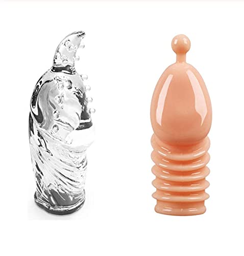 YCGLX 2Pcs Set Silikon Penis Eichel Sleeve Wiederverwendbare Dick Kondome Verzögerung Ejakulation Vergrößerung Penis Extender Penismanschette Erotik Sexspielzeug für Männer YCGLX 2Pcs Set Silikon Penis Eichel Sleeve Wiederverwendbare Dick Kondome Verzögerung Ejakulation Vergrößerung Penis Extender Penismanschette Erotik Sexspielzeug für Männer von YCGLX
