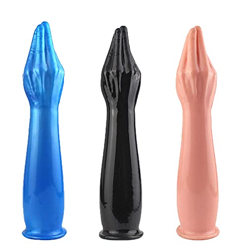 YCGLX 38CM Super Riesige Simulation Faust Dildo Hand Touch G-Spot Anal Plug Vaginale Masturbation TPE mit Saugnapf Sex Spielzeug für Frauen Männer(Flesh)(Schwarz) von YCGLX