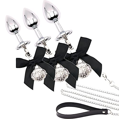 YCGLX Analplug Butt Plug Set Metall Anal Dildo Pluck Hook StöPsel Prostata Stimulation SM SexSpielzeug mit Leine Ketten für Männer Frauen Paare Anfänger 3 Stücke Klein+Medium+Groß YCGLX Analplug Butt Plug Set Metall Anal Dildo Pluck Hook StöPsel Prostata Stimulation SM SexSpielzeug mit Leine Ketten für Männer Frauen Paare Anfänger 3 Stücke Klein+Medium+Groß von YCGLX
