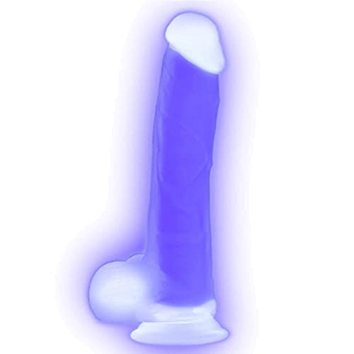 YCGLX Leuchtend Realistischer Dildo Sexspielzeug für Frauen, Zwei-Layer-Silikon Penis Nachbildung Analdildo mit Starkem Saugnapf, Silikon Realistischer Dildo mit Starkem Saugnapf, Perfekter Analdildo von YCGLX