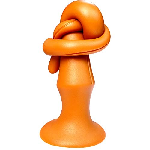 YCGLX Silikon Weiche Lange Anal Plug Dildo Riesigen Butt Plug Mit Saugnapf Erwachsene Erotische Sex Spielzeug für Frau Männer Prostata Massager Masturbator Big Anus Dilatator (Golden, XL) von YCGLX
