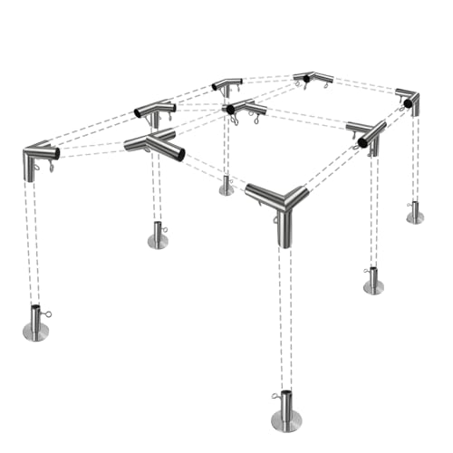 Carport-Rahmen-Set mit 6 Beinen (Rohre und Vordach nicht im Lieferumfang enthalten), passend für Autos, Boote, LKWs und Motorräder. Stabiler Rahmen ermöglicht es Benutzern, die Größe mit gekauften von YCHLonlive