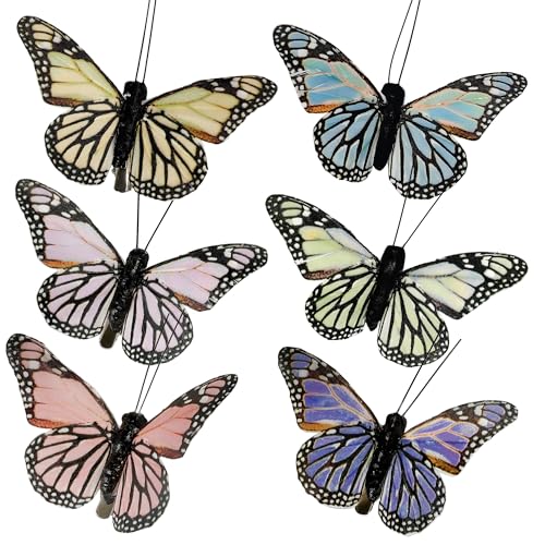 YCHTEWY Feder-Schmetterling für Bastelarbeiten, Dekoration, Set mit 12 Stück, mit Clip, 6 Farben, Hochzeit, Zuhause, Dekoration, Blumen, YDY6A YCHTEWY Feder-Schmetterling für Bastelarbeiten, Dekoration, Set mit 12 Stück, mit Clip, 6 Farben, Hochzeit, Zuhause, Dekoration, Blumen, YDY6A von YCHTEWY