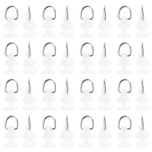 YCHUCH 100 Stück leise Vorhangschienenschieber, PVC-Haken, leise Stange, Innenschienengleiter, Rollengleiter, Vorhangschienenläufer von YCHUCH