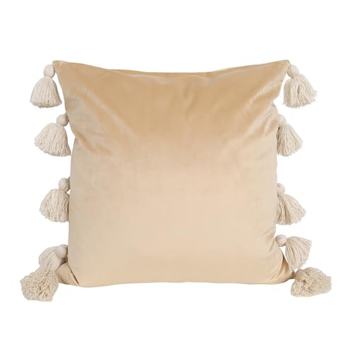YCHUCH Bequemer Samt-Kissenbezug mit Fransen für Bett und Stuhl von YCHUCH